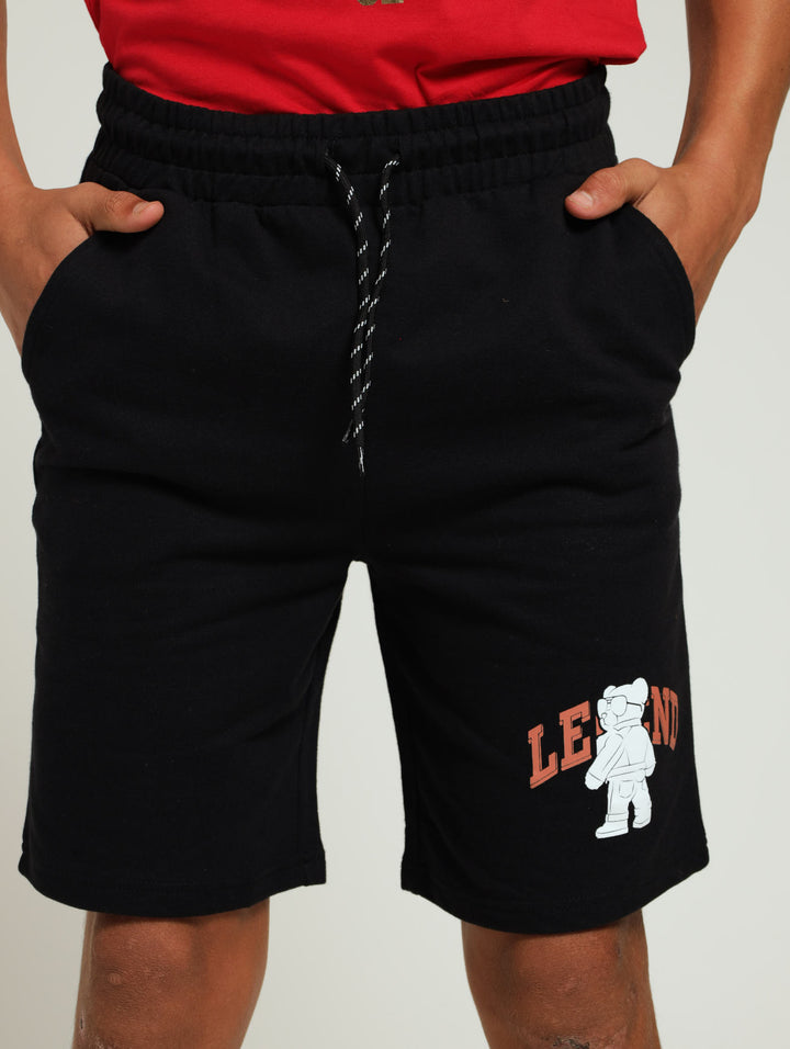 Boys Teddy Shorts - Black