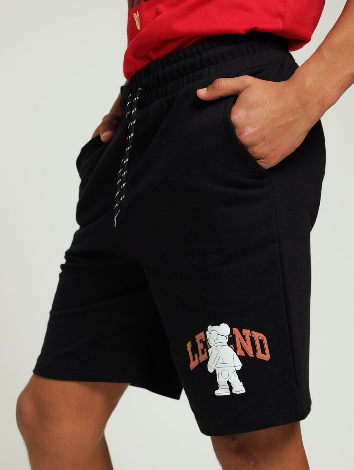 Boys Teddy Shorts - Black