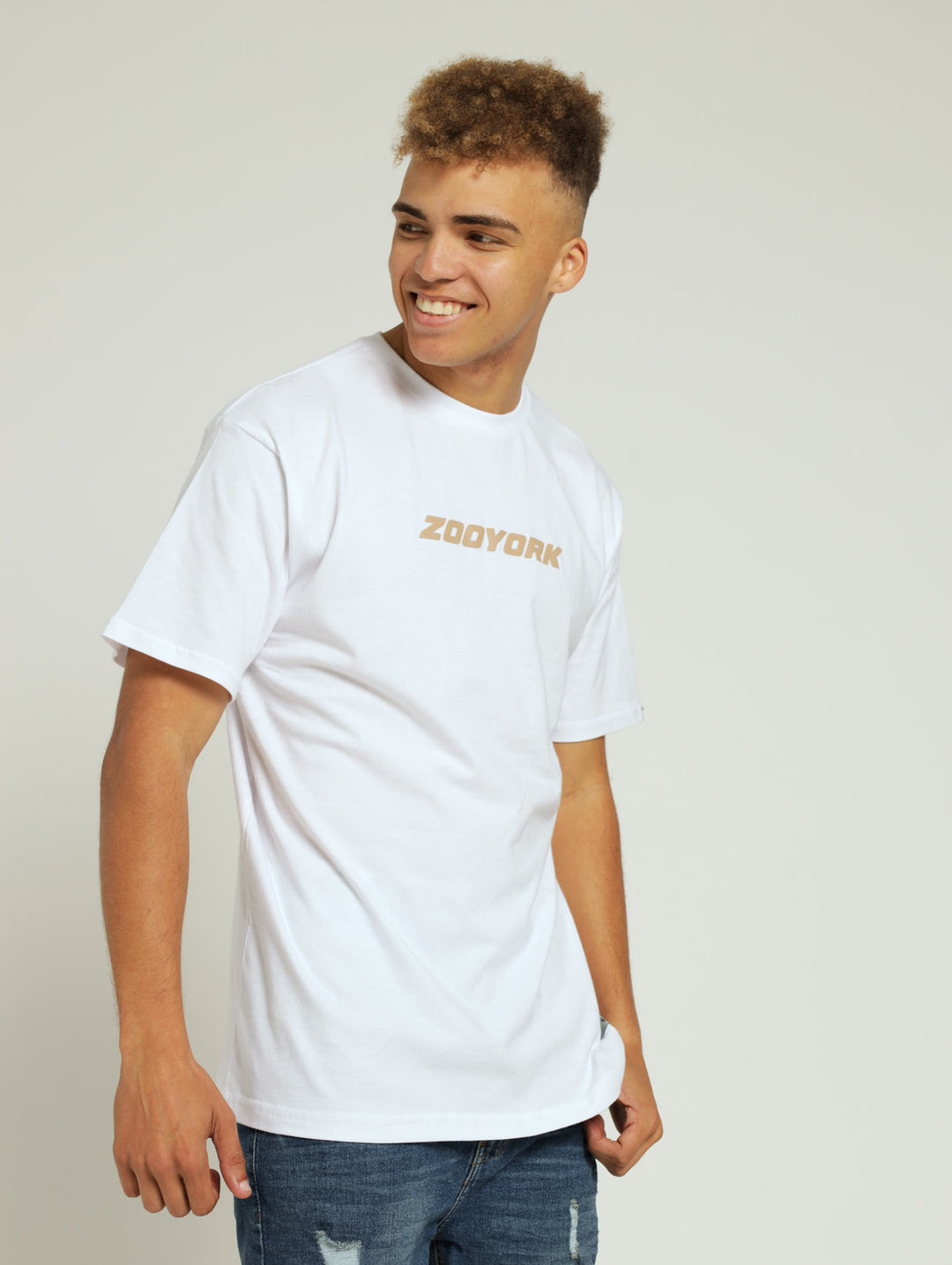 Photo Back Print Tee - White