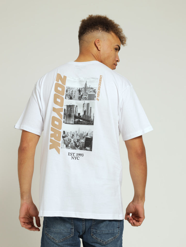 Photo Back Print Tee - White