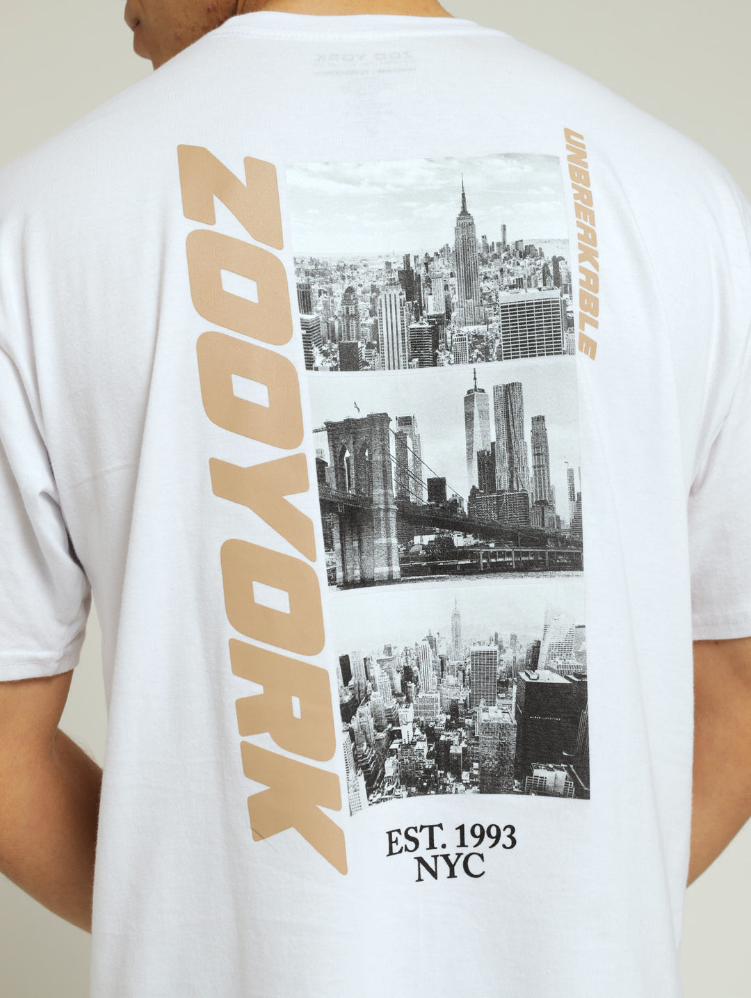 Photo Back Print Tee - White