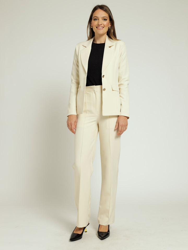 Nautical Notch Blazer - Cream