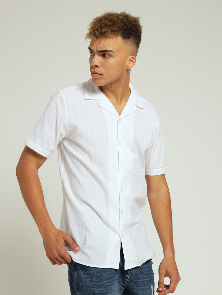 Seersucker Shirt - White