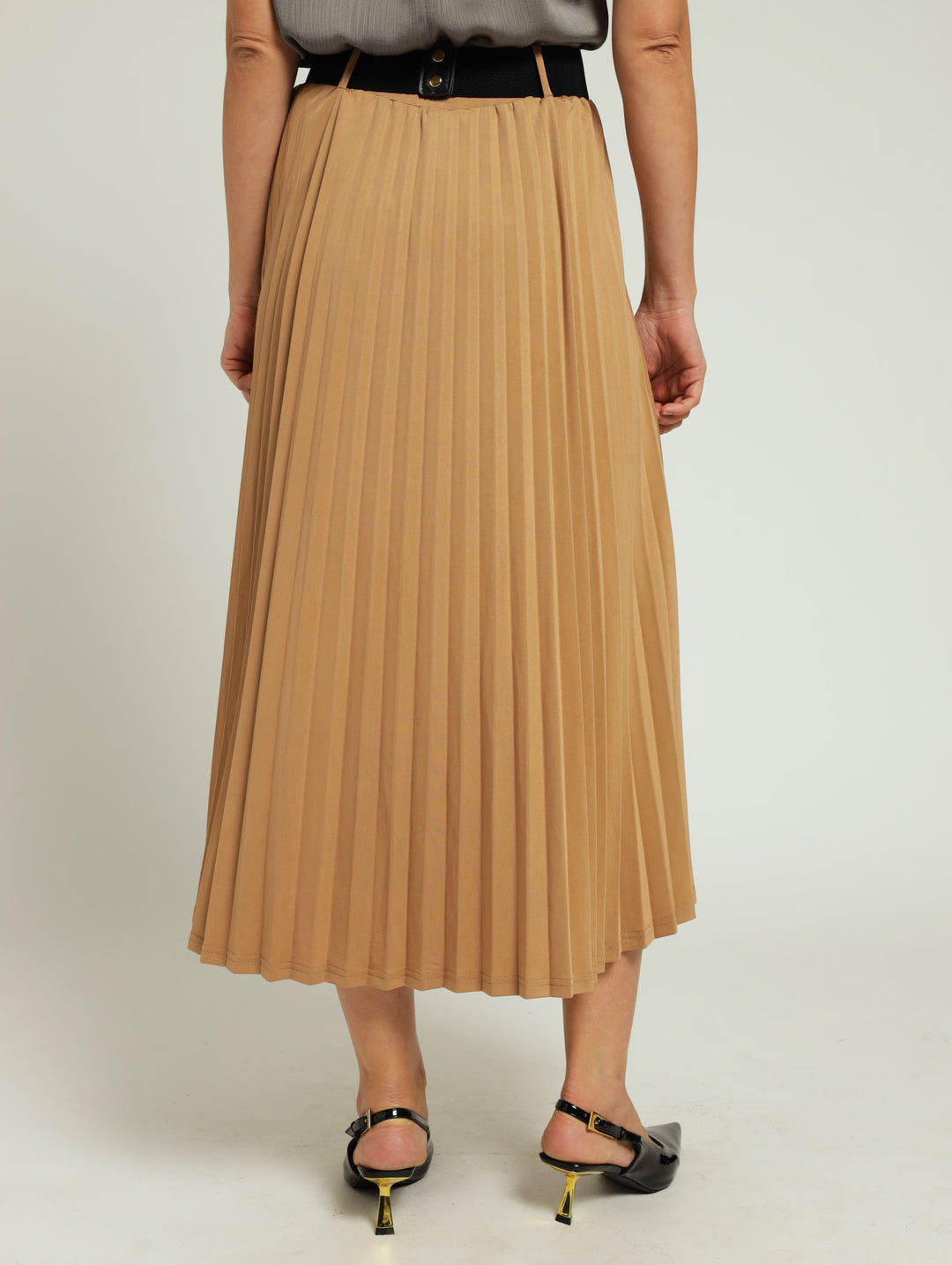 Ditsy Belted Skirt - Honey