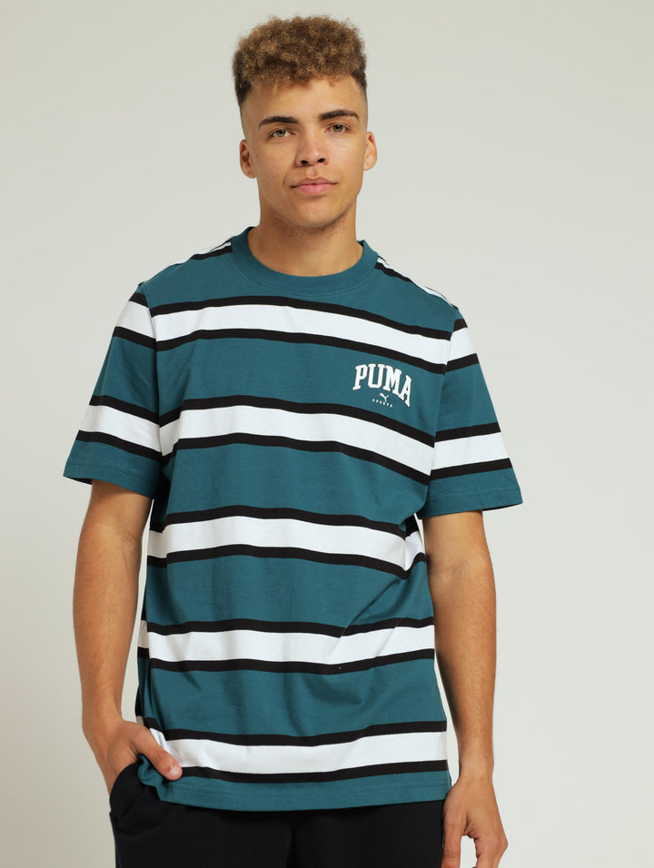 Squad Stripe Tee - Teal