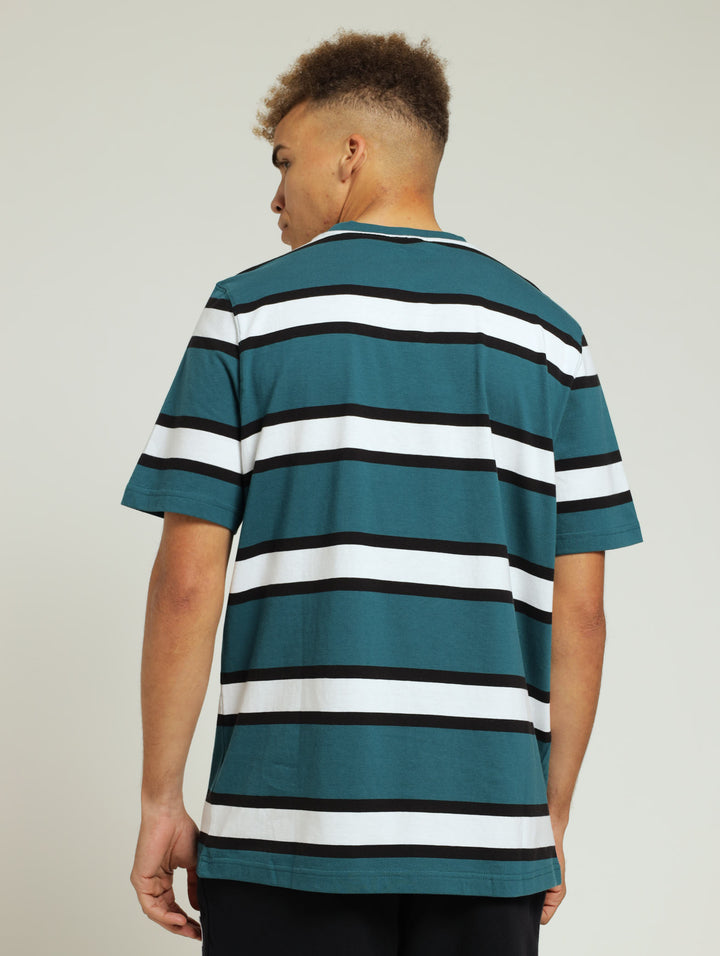 Squad Stripe Tee - Teal