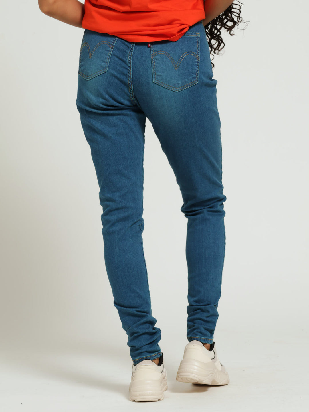 Curvy Super Skinny Lapis Longing Denim Jean - Dark Wash Ink