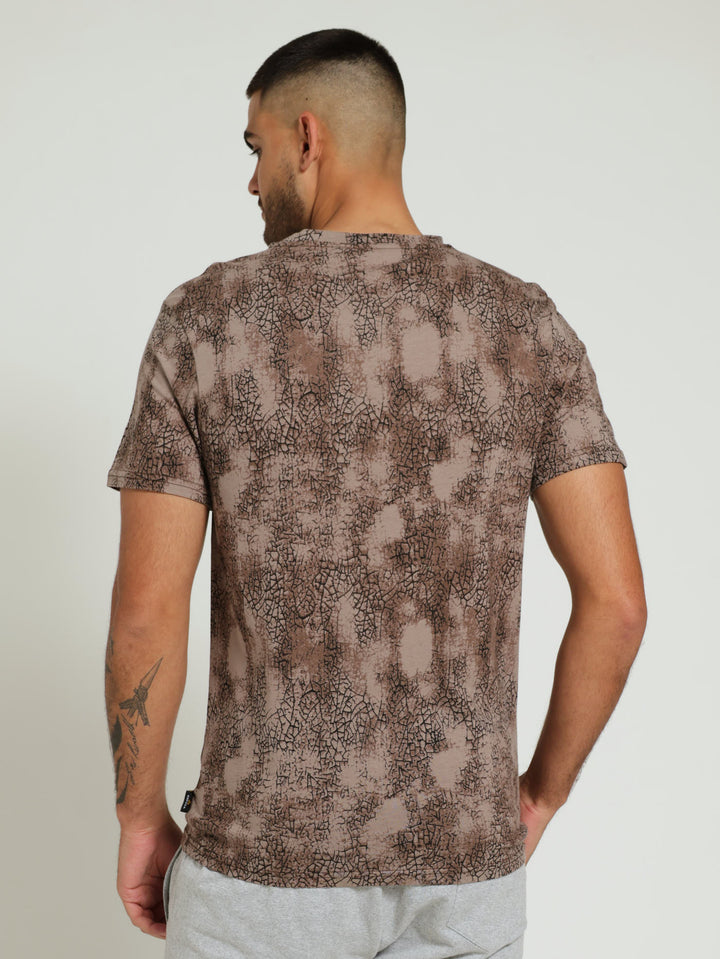 Rotary Cracked Tee - Brown