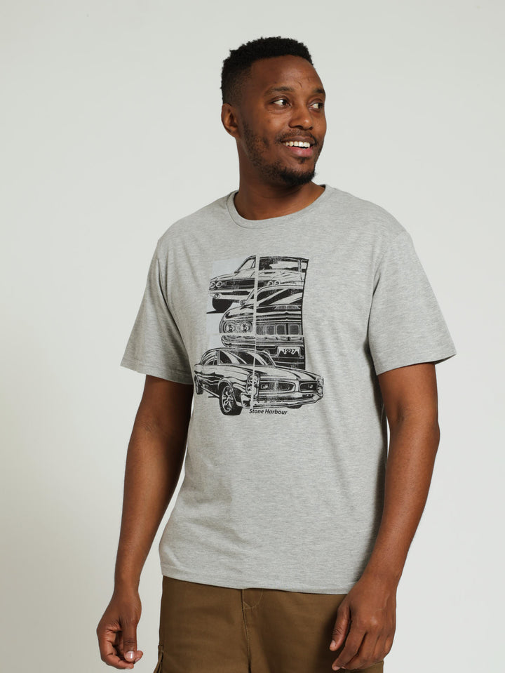 Cars Tee - Grey Melange