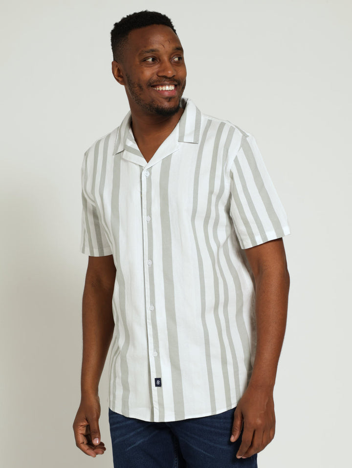 Revere Stripe Shirt - White