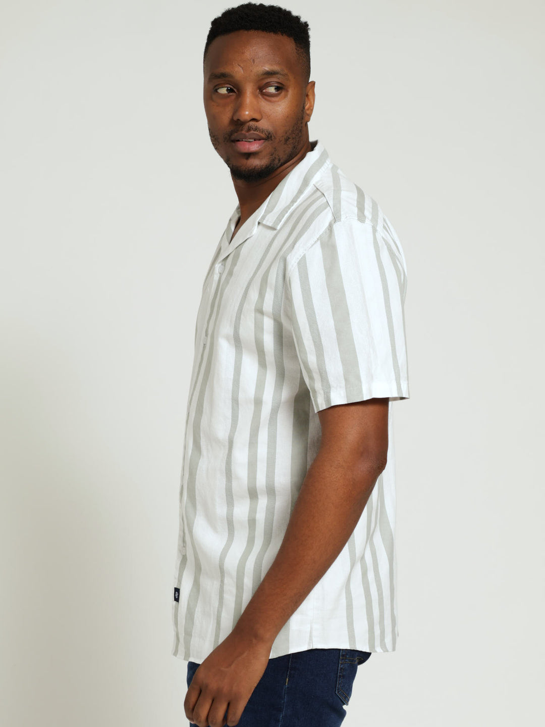 Revere Stripe Shirt - White