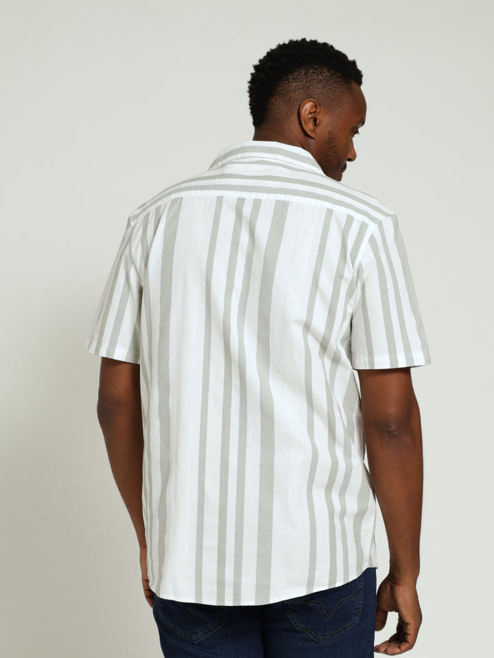 Revere Stripe Shirt - White