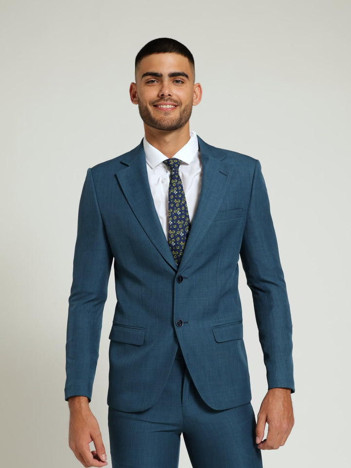 Slim Essential Suit Jacket - Teal