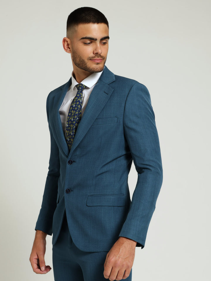 Slim Essential Suit Jacket - Teal