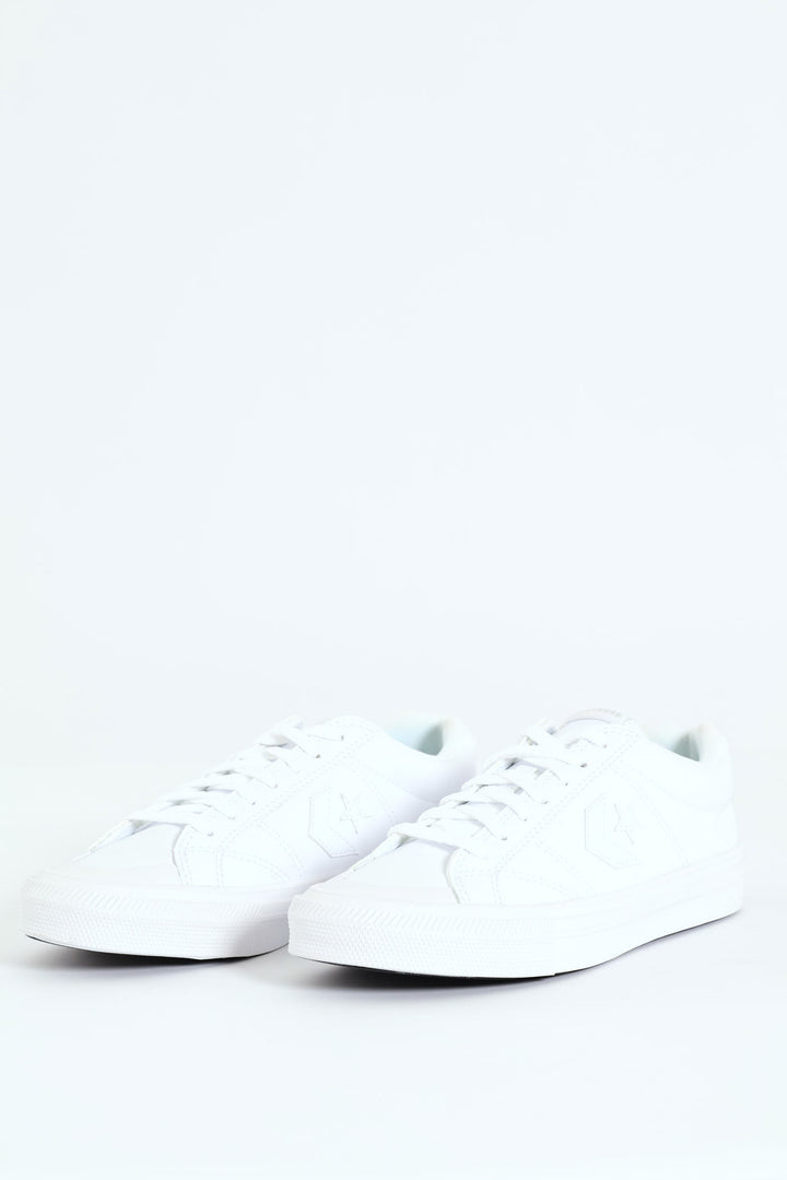 Sport Casual Court Lace Up Sneaker - White