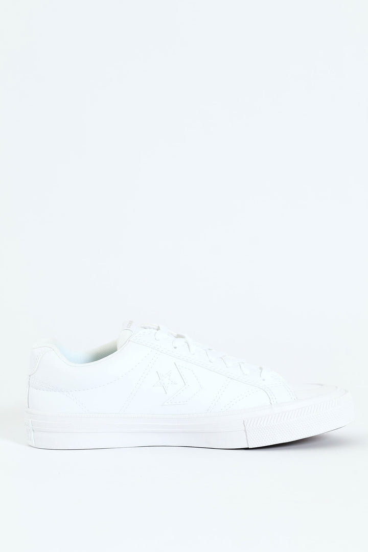 Sport Casual Court Lace Up Sneaker - White