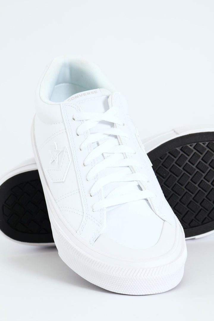 Sport Casual Court Lace Up Sneaker - White