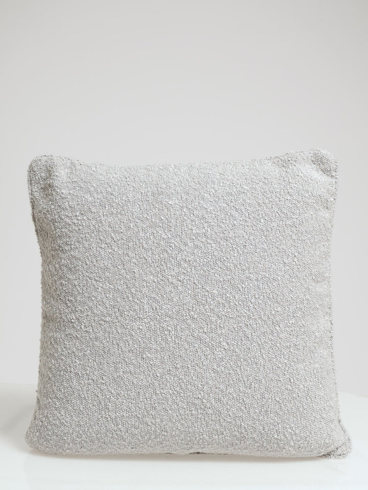 Boucle Cushion With Piping - Grey