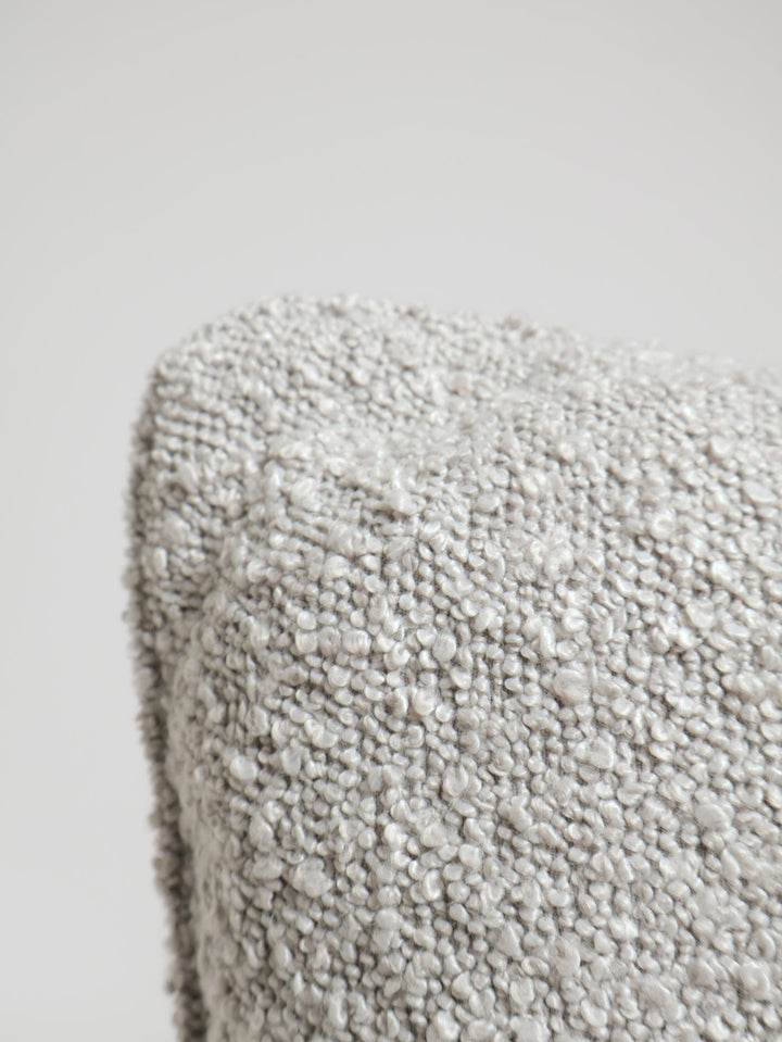 Boucle Cushion With Piping - Grey