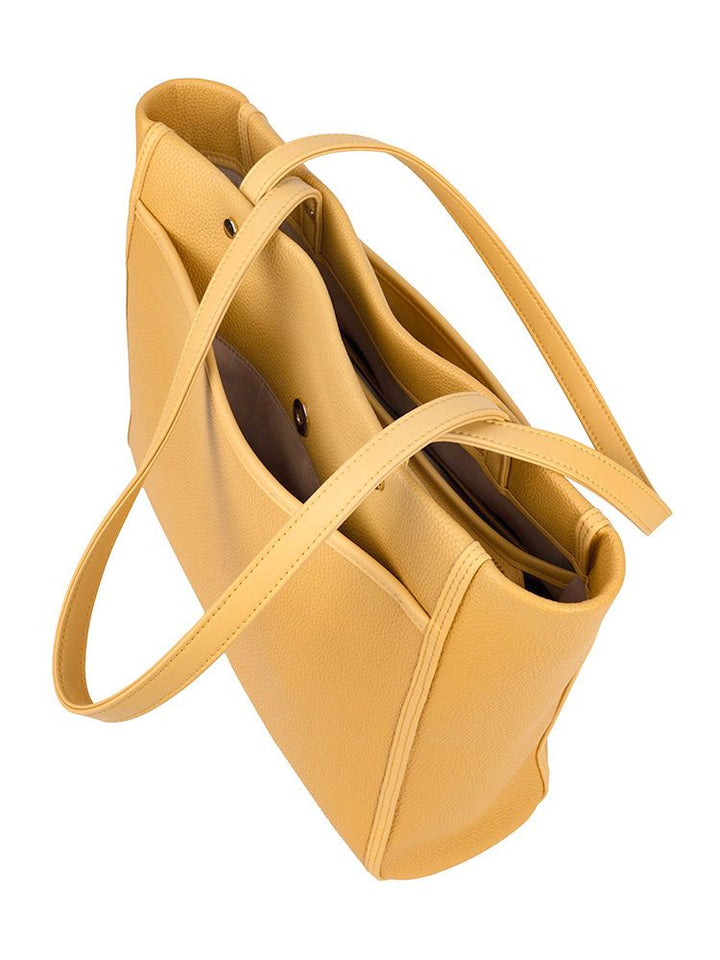 Lyon Casual Medium Tote Bag - Yellow