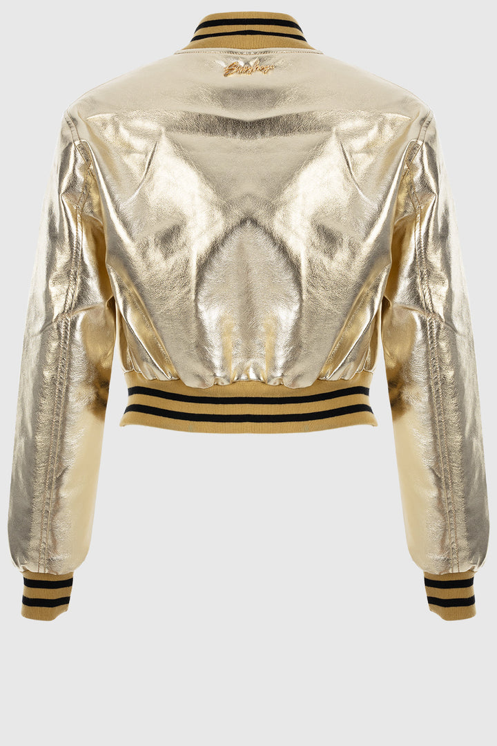 Collegiate Bomber Jacket - Gold