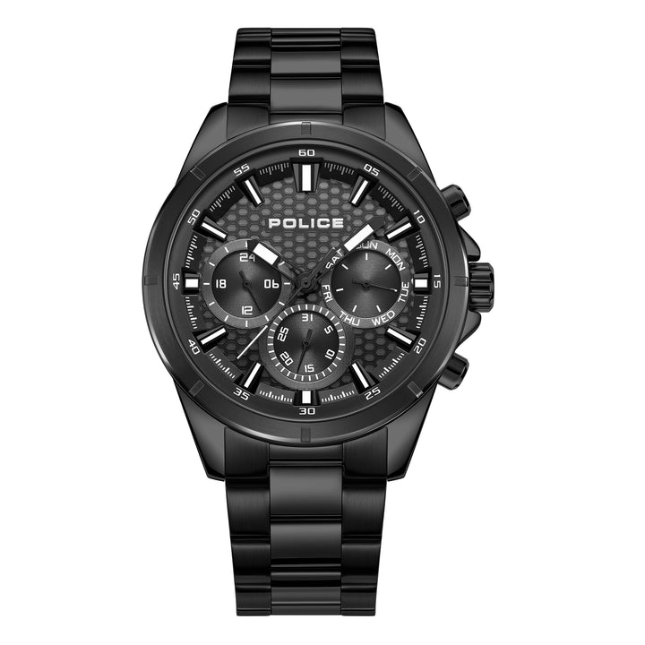 Gents 3 Hand Date Black Dial Stainless Steel Watch