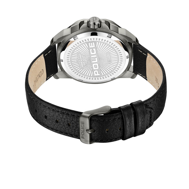 3 Handed Black Case Watch With Black Strap