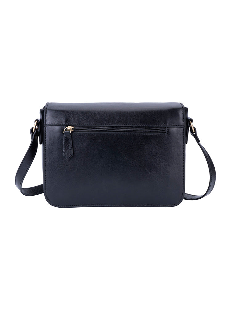 Vega Flapover Sling Bag - Black