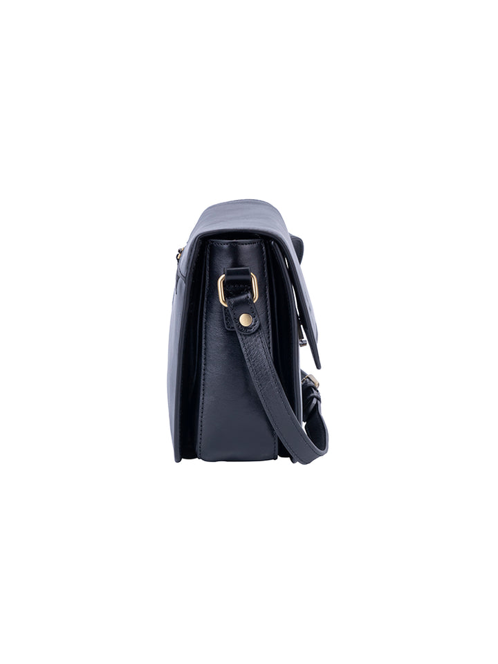 Vega Flapover Sling Bag - Black