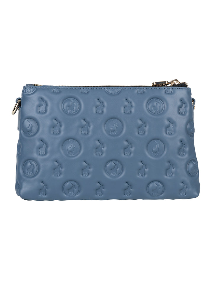 Luna Double Zip Sling Bag - Blue