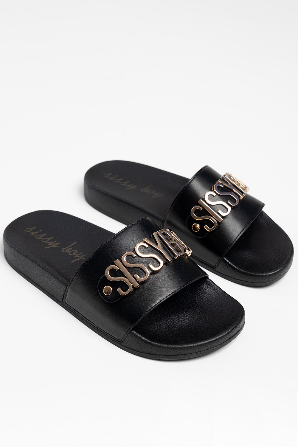 Branded Hardware Slide - Black