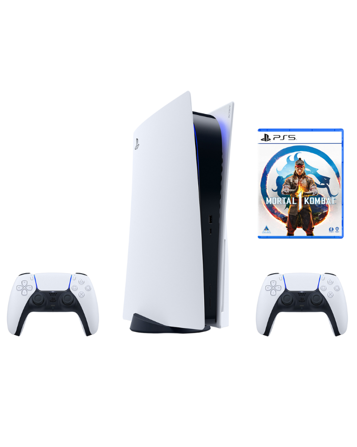 PS5 Standard Edition + DualSense 5 Controller White + Mortal Kombat