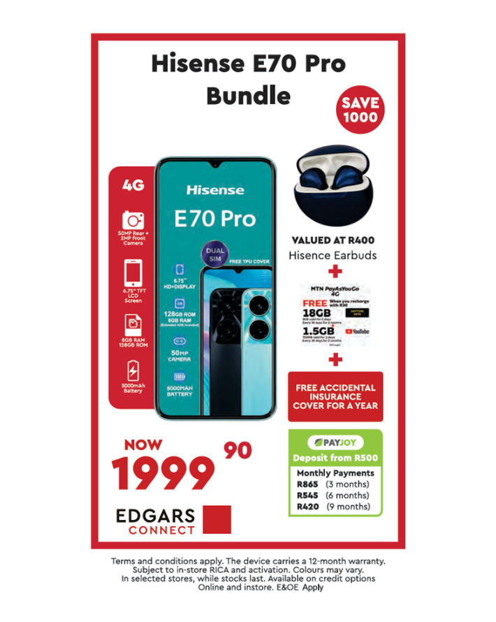 E70 Pro Dual Sim  Blue Cellphone  Box Deal