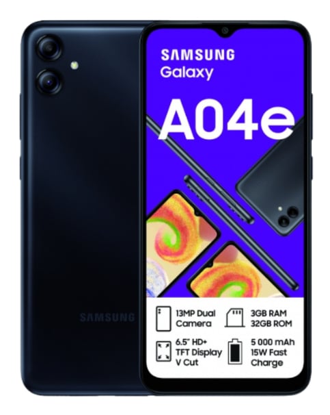 Galaxy A04E Dual Sim Black Cellphone