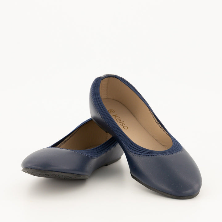 Ladies-Stretch Elastic Pump - Navy