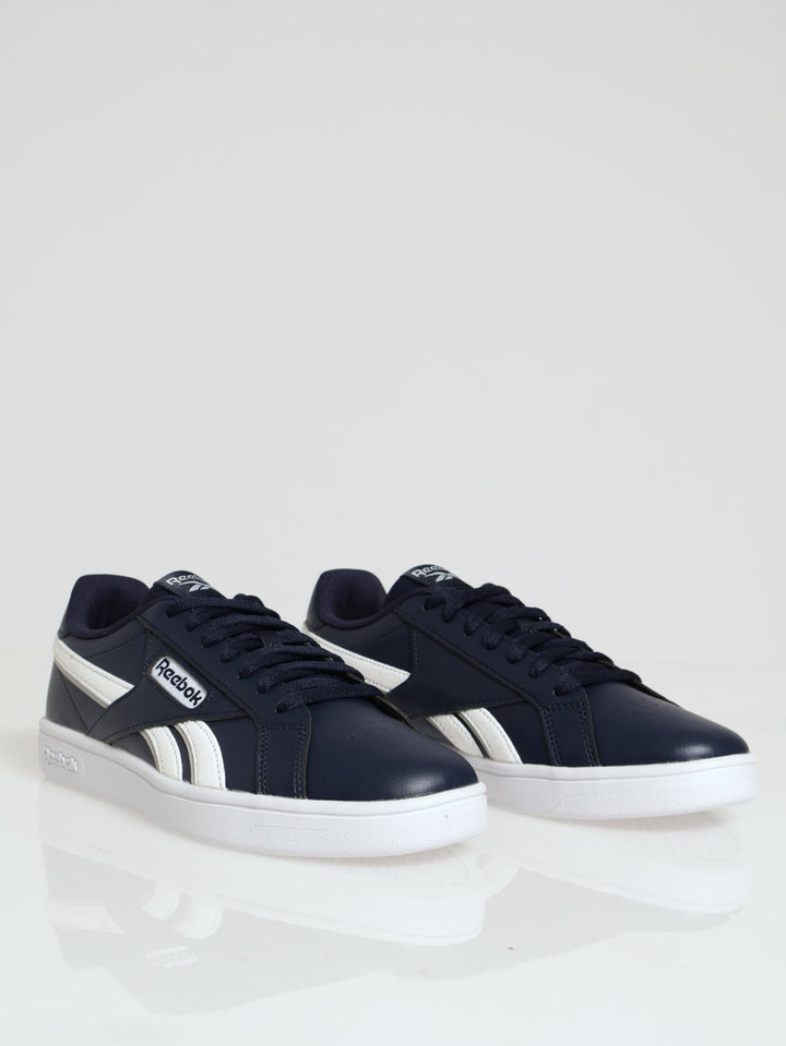 Court Retro Closed Toe Lace Up Sneaker - Navy/White