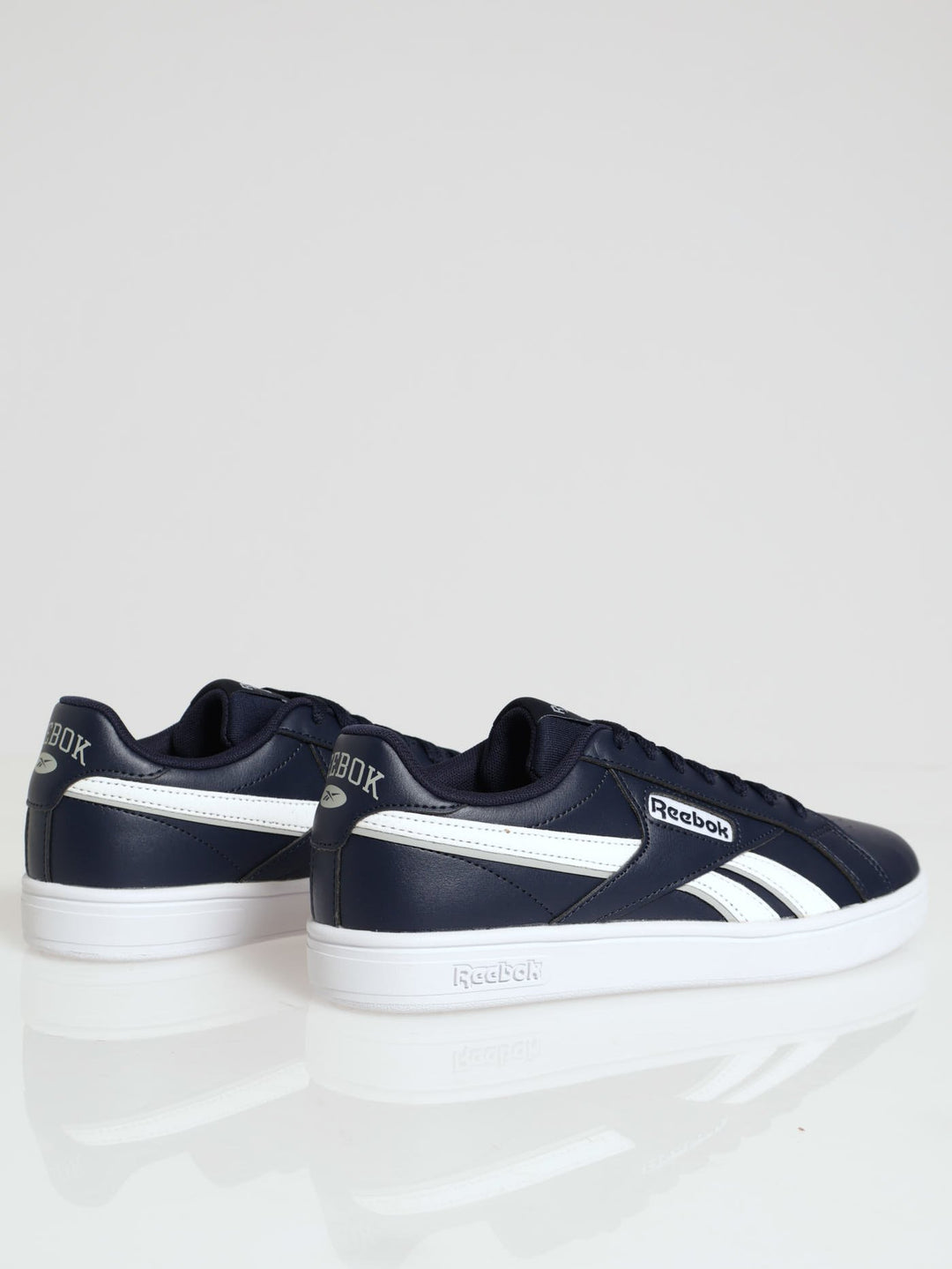 Court Retro Closed Toe Lace Up Sneaker - Navy/White