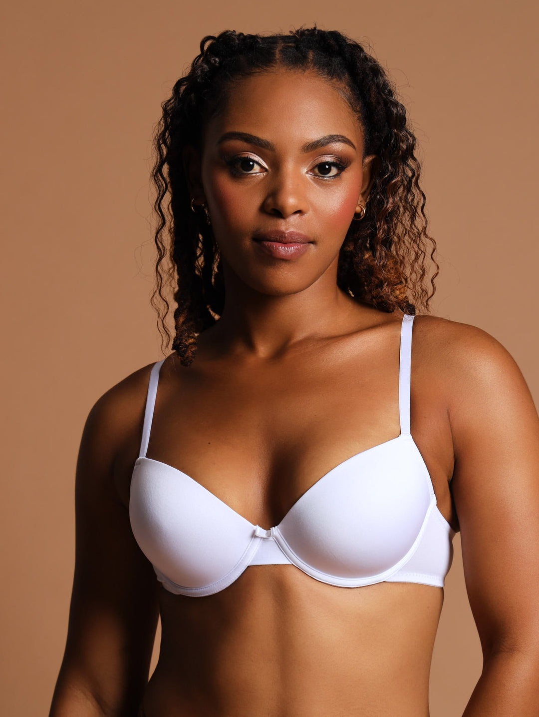 Ladies 2 Pack T-Shirt Bra - White/Beige