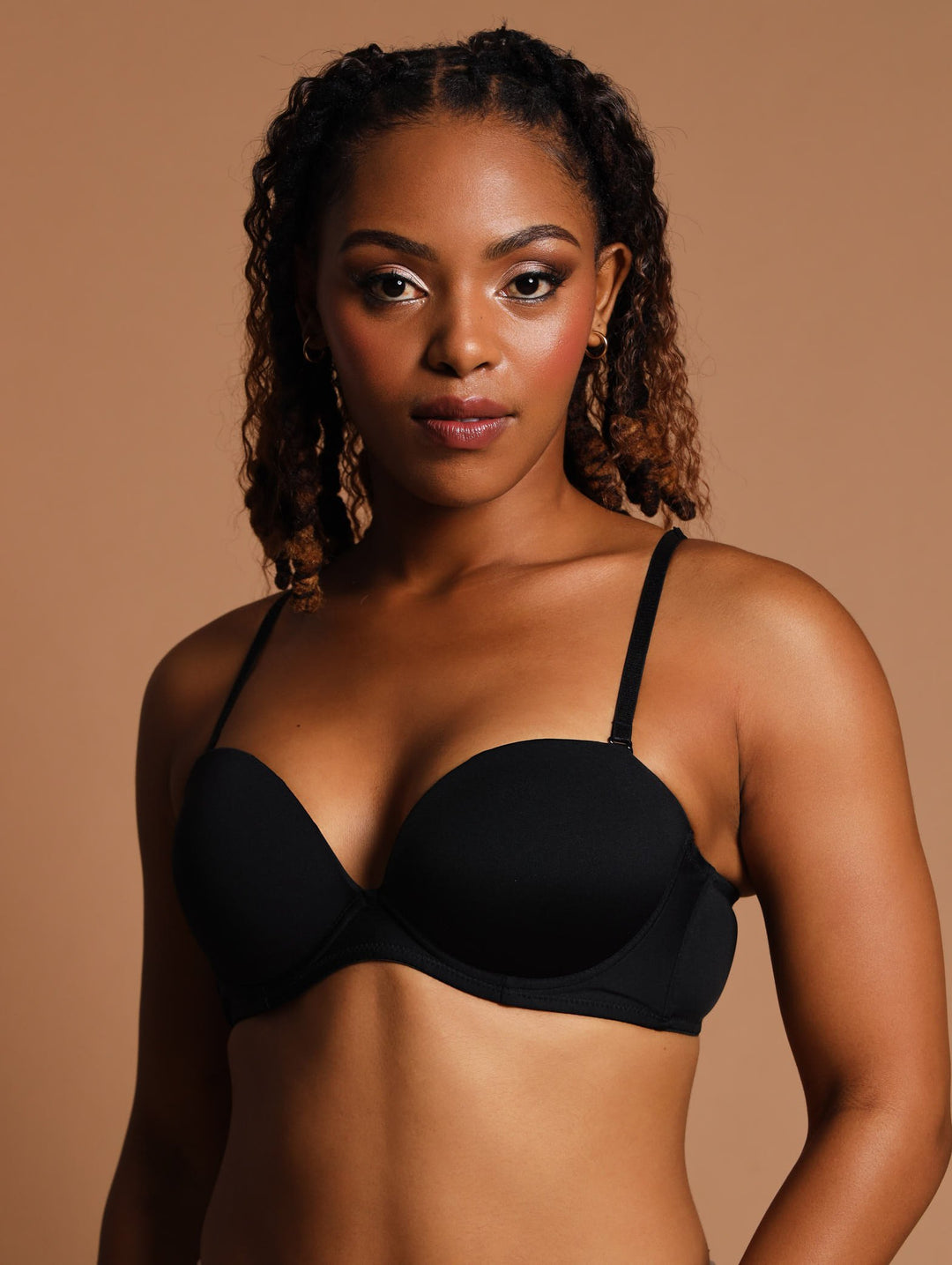 2 Pack Low Plunge Multiway Bra - Mocha/Black