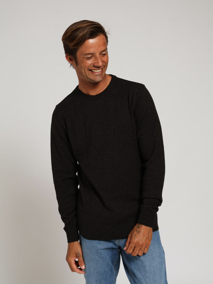 Basic Crew Neck Top - Charcoal