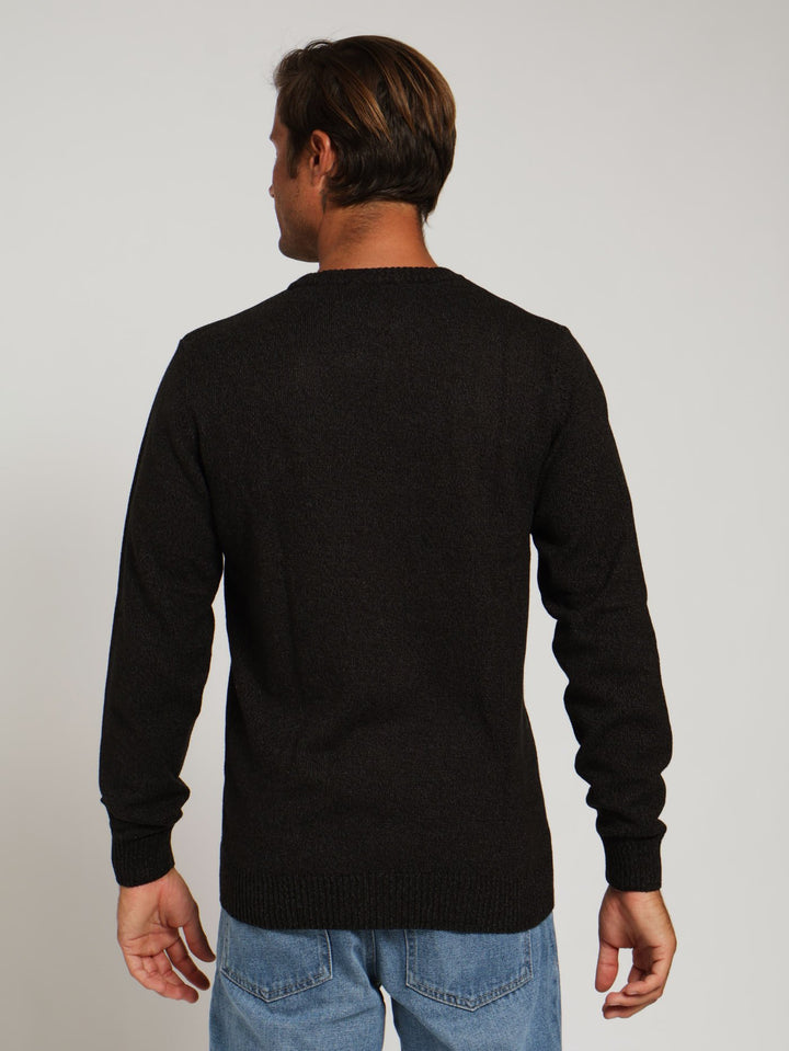 Basic Crew Neck Top - Charcoal