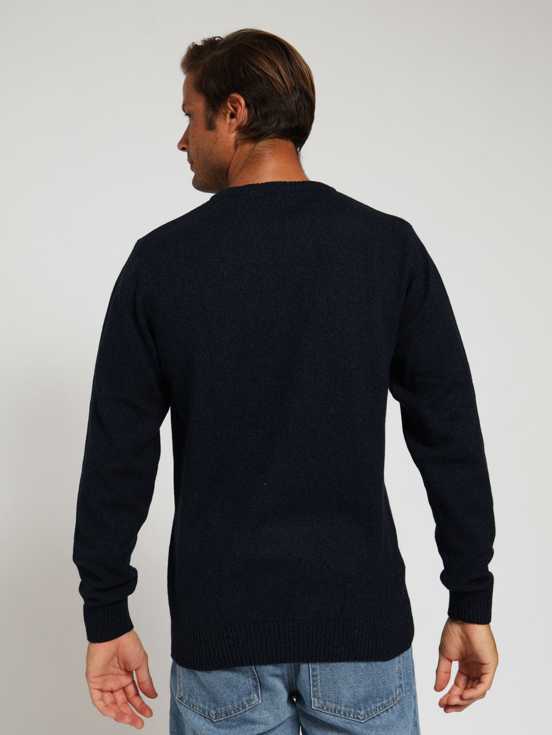 Basic Crew Neck Top - Navy