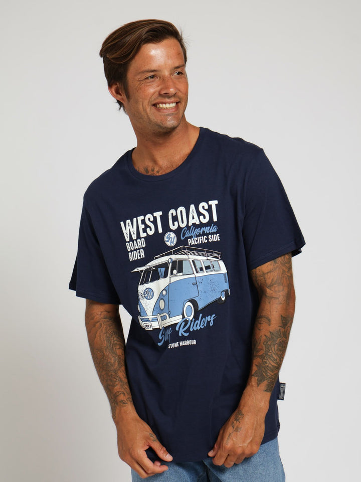 West Coast Combi Tee - Navy