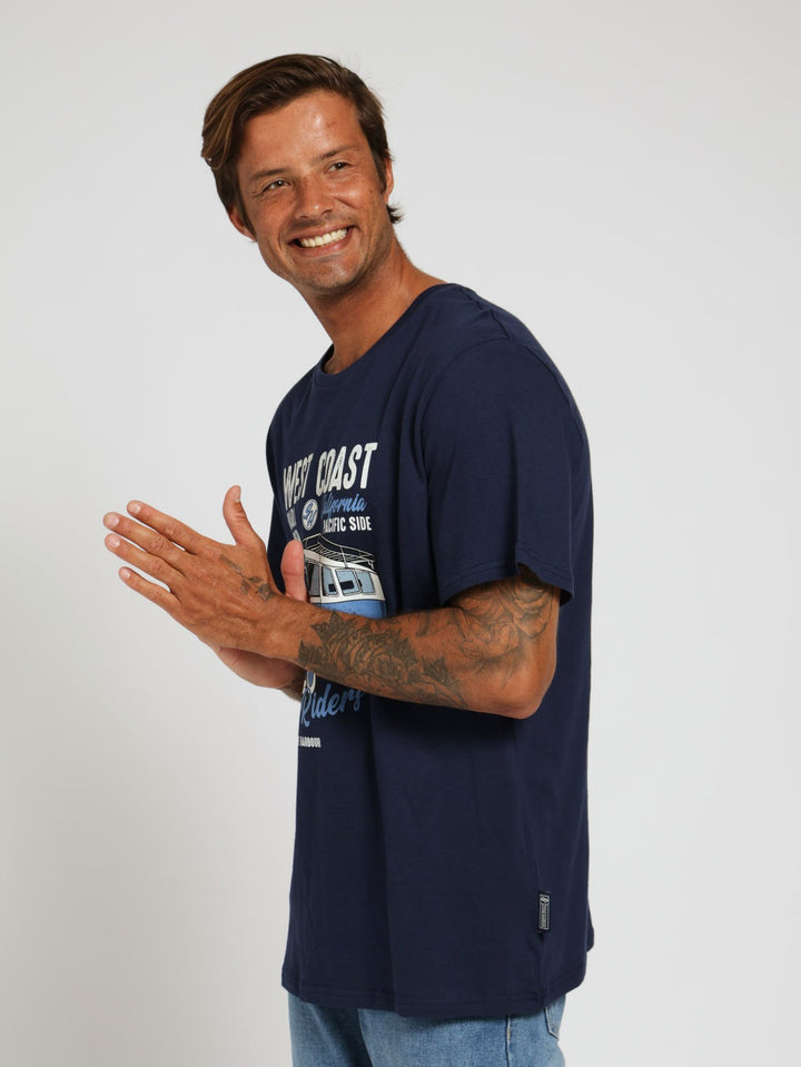 West Coast Combi Tee - Navy