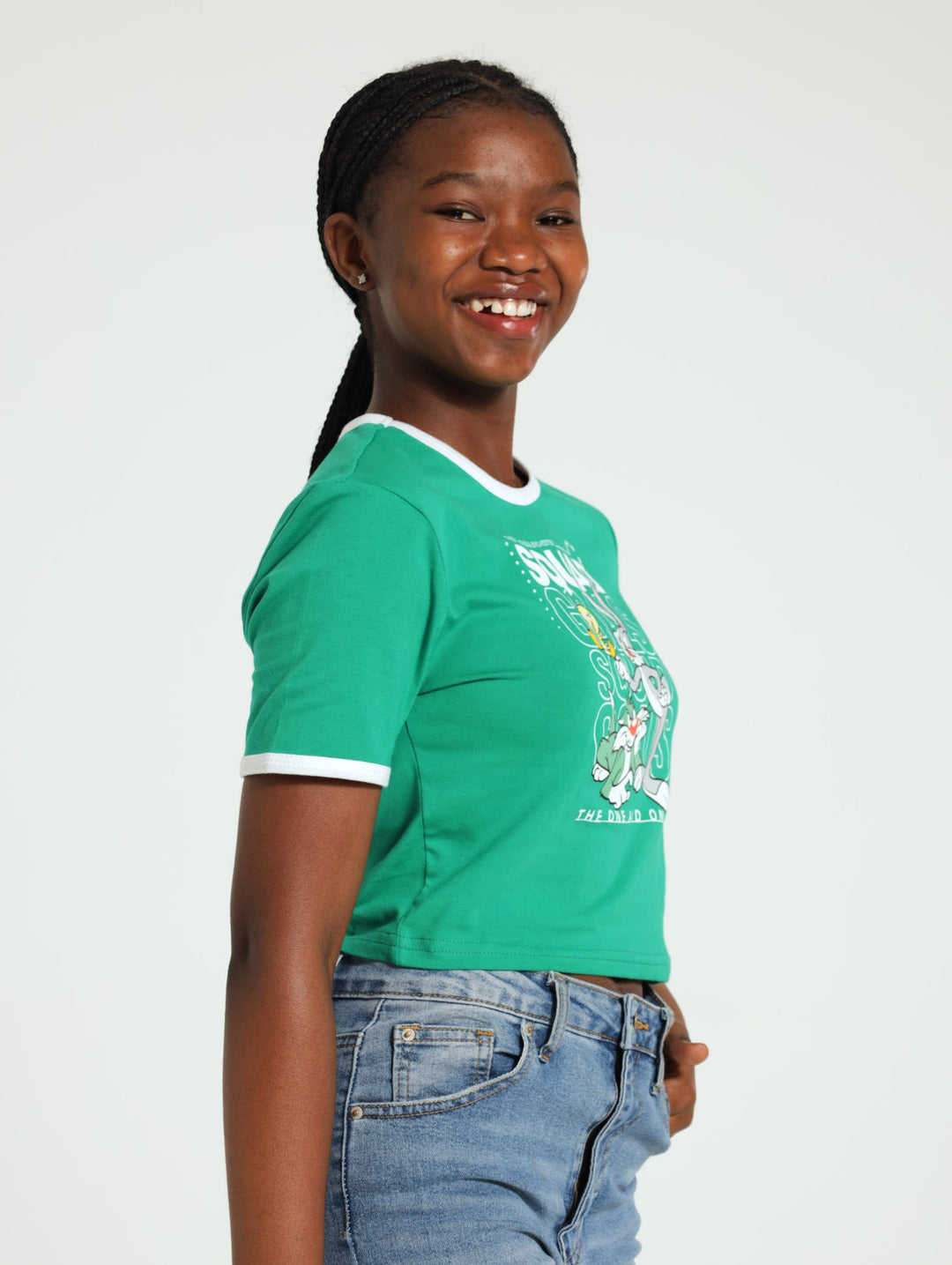 Girls Tweety Squad Tee - Green