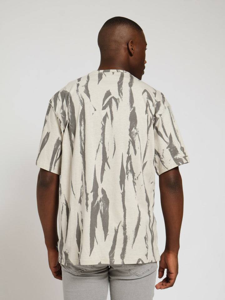 Smoke Print Tee - Stone