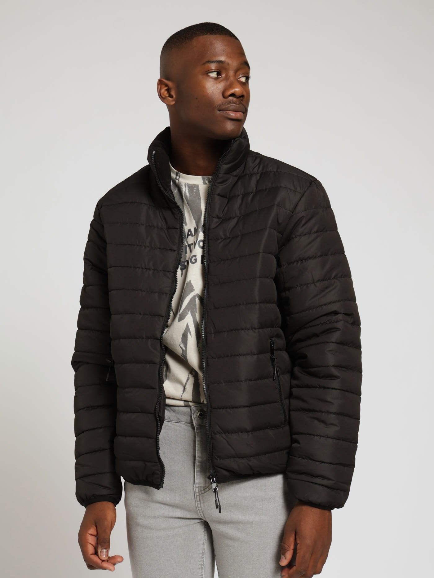 Basic Puffer Jacket - Black – Edgars