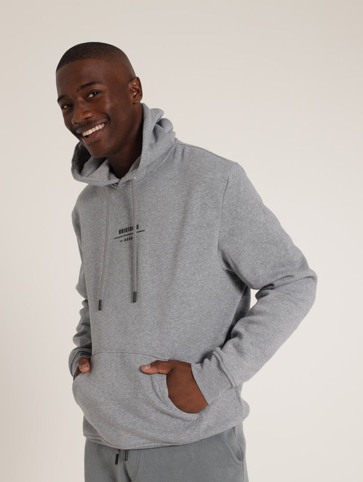 Plain Hoody - Grey Melange