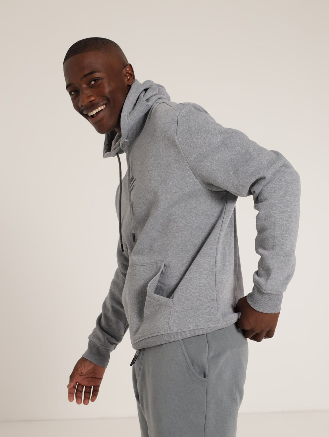 Plain Hoody - Grey Melange