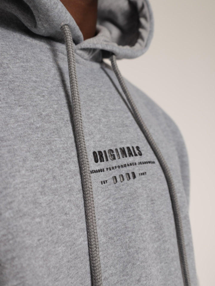 Plain Hoody - Grey Melange